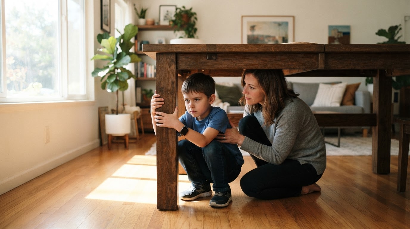 Earthquake Drills for Kids and Seniors: Drop, Cover, Hold On