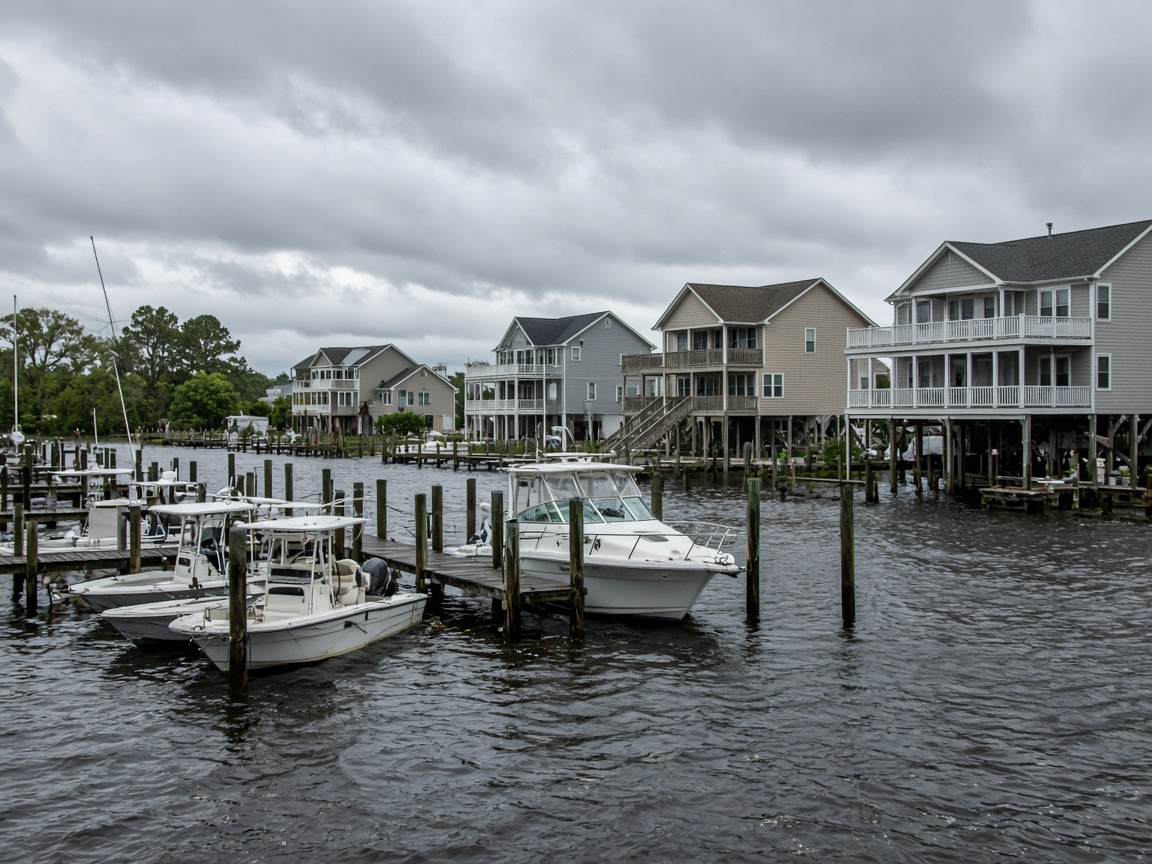 Raised Gulf Coast homes and boats after high water