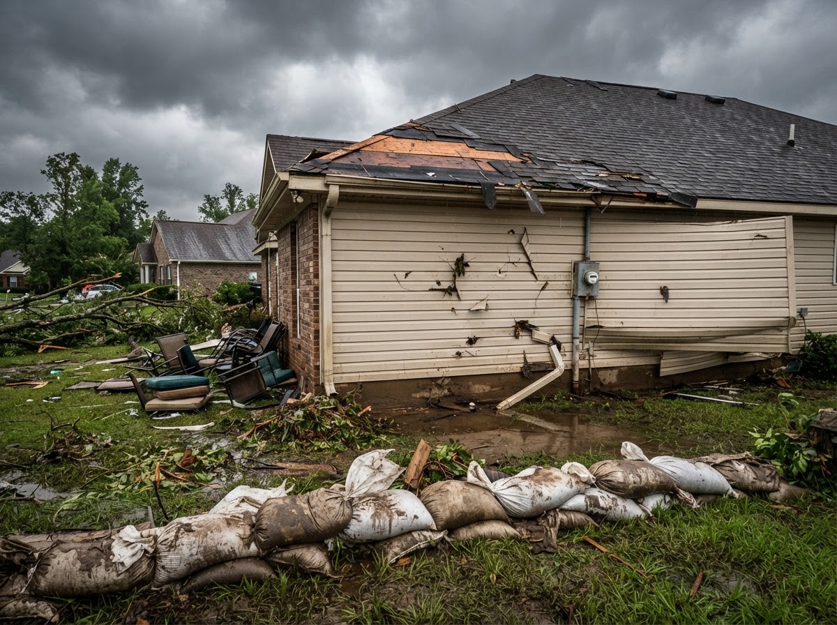 How Severe Storms shows up on a house